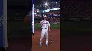 Pete Alonso’s Home Run Derby intro was ice cold 🐻‍❄️🥶 baseball homerun polarbear [upl. by Tristas]