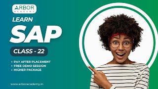 SAP Class 22  Arbor Academy  IT Training amp Placement  Pay After Placement [upl. by Hgielanna]