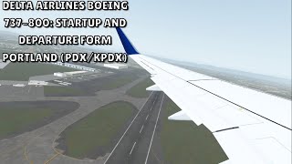 Delta Airlines Boeing 737800 Timelapse Startup and takeoff from Portland PDXKPDX [upl. by Micah]