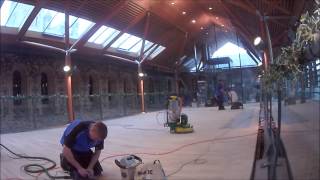 Wood floor sanding Norwich Cathedral [upl. by Eybbob]