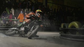 DRIFTING Supermotos Yamaha WR250X at Karthalle Marktl [upl. by Dorca588]