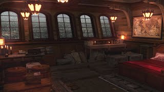 Pirate Captains Room Ambience sailing through the stormy sea [upl. by Dressler]