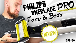 Philips OneBlade Pro Face amp Body Review ► Whole body w just one device ✅ Reviews quotMade in Germanyquot [upl. by Oirottiv]