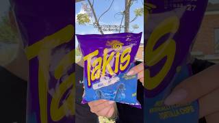 Trying TAKIS blue heat for the first time review takis food tiktok viral [upl. by Jannelle723]