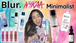 NON SPONSORED  HAUL NAYKAA BLUR AND MINIMALIST 🤑🛍️ [upl. by Ecinnahs]