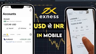 How To Change USD To INR In Mobile Exness  Mobile me USD To INR in exness [upl. by Marlena302]