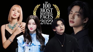 “Top 100 Most HandsomeBeautiful Faces 2022” Hyunjin surpassed BTS V Lisa didnt took the top spot [upl. by Cresida]