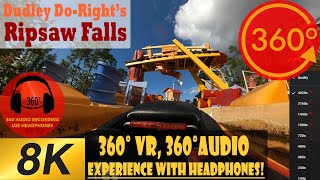 Dudley Do Rights Ripsaw Falls 8K 360 Islands of Adventure [upl. by Croner]