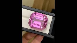 Kunzite Emerald Cut kunzitecrystal kunzite PinkKunzite [upl. by Titus]