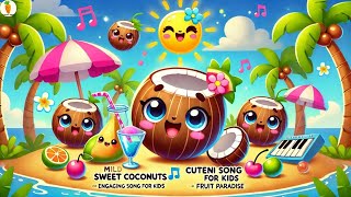 Mild Sweet Coconuts  Engaging Song for Kids  Cuteni Song For Kids  Fruit Paradise fruit [upl. by Zola792]