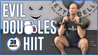 Evil 30 Minute Double Kettlebell Workout  Full Body Follow Along Workout  Day 3 [upl. by Hennebery340]