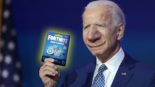 Joe Biden does a 19 dollar Fortnite card giveaway [upl. by Neraa409]