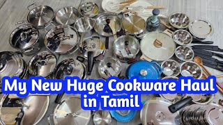 Huge Cookware Haul in Tamil  My Cookware Collection Tamil  Amazon Cookware Haul in Tamil New [upl. by Artenal]