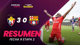 El Nacional 3  0 Barcelona SC Resumen Fecha 9  2da Etapa  LigaPro Ecuabet [upl. by Ohploda979]