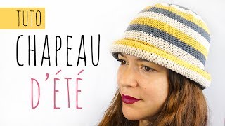 TUTO CROCHET COMMENT FAIRE UN CHAPEAU Dété BY DIYCROCHETMANIA 👒 [upl. by Sidoeht]