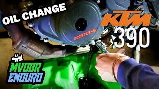 KTM 390 Adventure Oil Change Service [upl. by Jeroma]