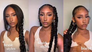 5 QUICK amp EASY HAIRSTYLES W BRAIDING HAIR  JAZZYWAZZY [upl. by Lark387]