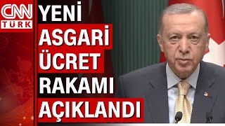 Asgari ücret belli oldu Cumhurbaşkanı Erdoğan asgari ücreti açıkladı [upl. by Yhtur]