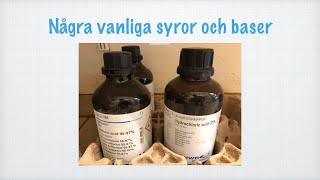 Några vanliga syror och baser [upl. by Chil]