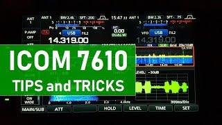 ICOM IC7610 Tips amp Tricks with the screen [upl. by Whiteley]