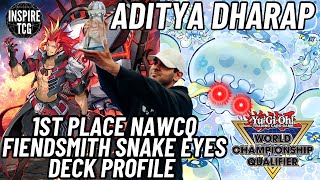 1st Place Nationals NAWCQ Fiendsmith SnakeEyes Deck Profile Featuring Aditya Dharap [upl. by Hadeehsar]