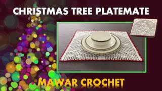 Part 2 of 8  CHRISTMAS TREE PLACEMAT \ DOILY \ CENTERPIECE \ RECTANGLE \ HOLIDAY ORNAMENT \ GIFT [upl. by Strade229]