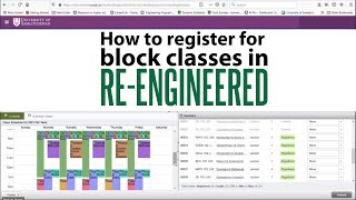 How to register for block classes in REENGINEERED [upl. by Milurd]