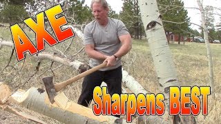 Razor Sharp Axe and Sharpest Knife by Sharpens Best [upl. by Milissent]