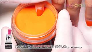 How To Apply One Solid Color On Natural Nails With NuGenesis Nails Dipping Powder [upl. by Enelec]