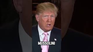 TRUMP RETWEETS MUSSOLINI QUOTE BECAUSE HE LIKES IT donaldtrump twitter ytshorts [upl. by Idnim354]