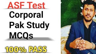 ASF Corporal Pak study MCQs Test From sir waqar Waheed  ASF Corporal Pak study Syllabus [upl. by Ecnal]