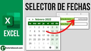 Insertar un CALENDARIO o SELECTOR DE FECHAS en Excel 📅 [upl. by Rozina]