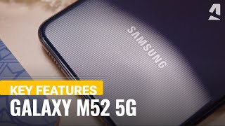 Samsung Galaxy M52 5G handson amp key features [upl. by Adalia]