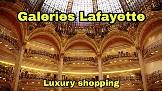 🇫🇷 Paris luxury shopping  Galeries Lafayette Haussmann 🚶 [upl. by Rosdniw]