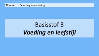 VMBO 4  Voeding en vertering  Basisstof 3 Voeding en leefstijl  8e editie [upl. by Wardieu524]