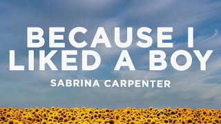 Sabrina Carpenter  because i liked a boy Lyrics [upl. by Flora]