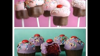 How to make a Cupcake Cake Pop amp Cupcake Bite  Bakerella Challenge [upl. by Joan]