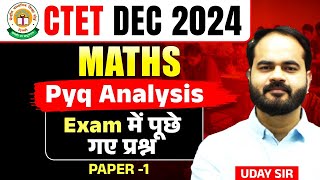 CTET 15th Dec 2024 Maths Previous Year Paper Analysis Class by Uday Sir [upl. by Elad13]