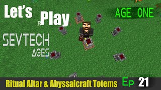 Minecraft Sevtech Ages 2nd Run Ep 21 Abyssalcraft Structures and Ritual set up [upl. by Iliak435]