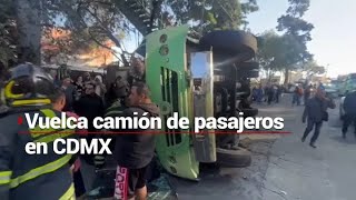 ACCIDENTE  Vuelca camión de pasajeros en la México  Cuernavaca se reportan heridos [upl. by Otokam]