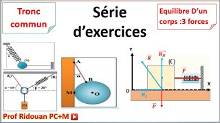 serie dexercices équilibre dun corps solide soumis a 3 forces [upl. by Latvina590]