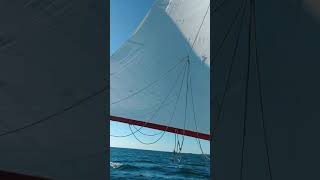 Herreshoff America catboat hits the waves with Katrina and the waves [upl. by Swaine503]