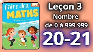 Faire des maths cm1 leçon 3 page 2021 [upl. by Airtemak]