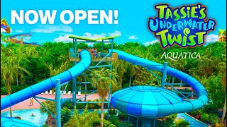 Tassie’s Underwater Twist At Aquatica – Worlds MOST Immersive Waterslide [upl. by Nilreb433]