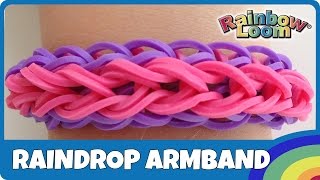 Rainbow Loom RaindropArmband  deutsche Anleitung [upl. by Ezaria]