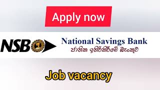 National Savings Bank  Executive Dealer Vacancy 2024 [upl. by Ellenoj]