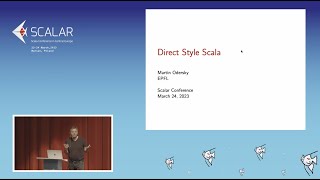 Martin Odersky DIRECT STYLE SCALA Scalar Conference 2023 [upl. by Nagorb]