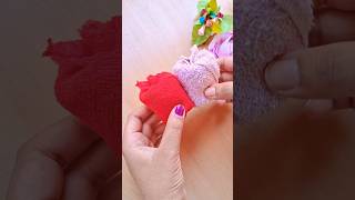 Handkerchief folding ideas 💡craftideas apple folding handkerchief [upl. by Barnaby]