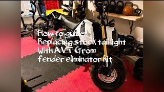 2024 HONDA GROM MX125 ABS AVT GROM FENDER ELIMINATOR INSTALL GUIDE something happens at the end [upl. by Neumeyer685]