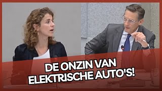 Eerdmans JA21 zet klimaatminister KLEM met de ONZIN van ELEKTRISCHE AUTOS [upl. by Jarin]